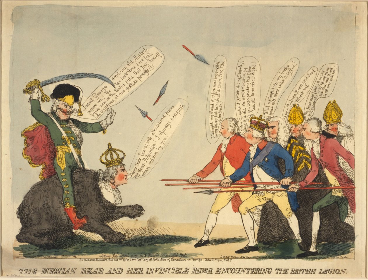 Orso russo e il suo invincibile cavaliere, 1791 da Unbekannt