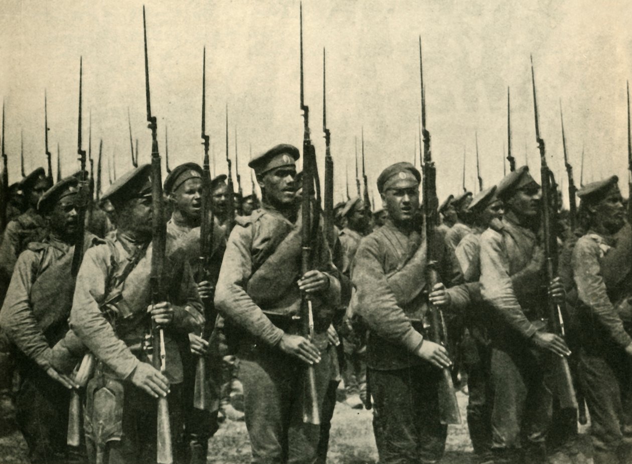 Soldati russi, Prima Guerra Mondiale, 1914, c1920 da Unbekannt