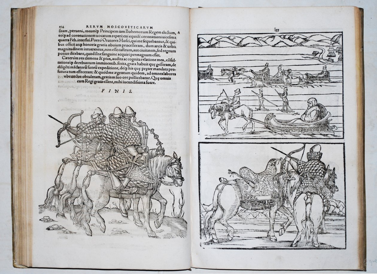 Guerrieri russi. Siegmund von Herberstein viaggia attraverso la Russia Da: Rerum Moscoviticarum commentarii da Unbekannt