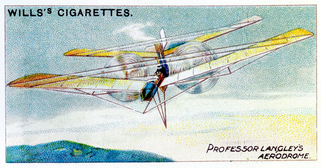 Modello di aereo a vapore di S.P. Langley, c1896 da Unbekannt