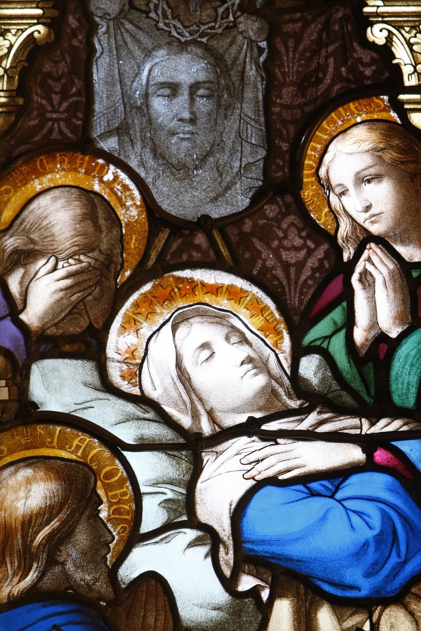 Cattedrale di Saint-Corentin, Quimper: vetrata della Dormizione, Quimper, Francia da Unbekannt