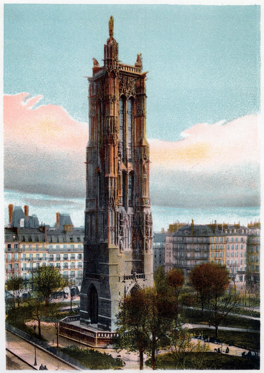 Torre Saint-Jacques, Parigi, c1900 da Unbekannt