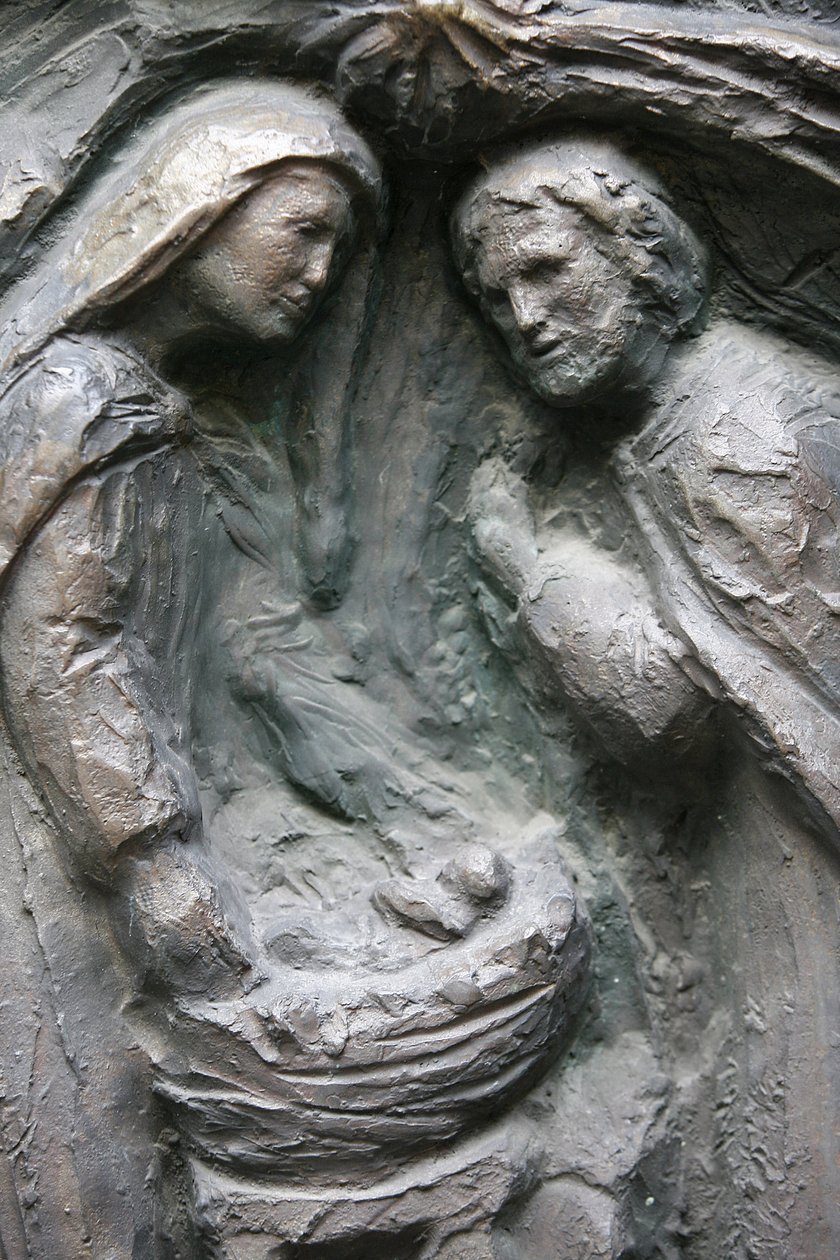 Chiesa di Saint-Pierre de Montmartre: scultura della porta di Notre Dame: Natività, Parigi, Francia da Unbekannt