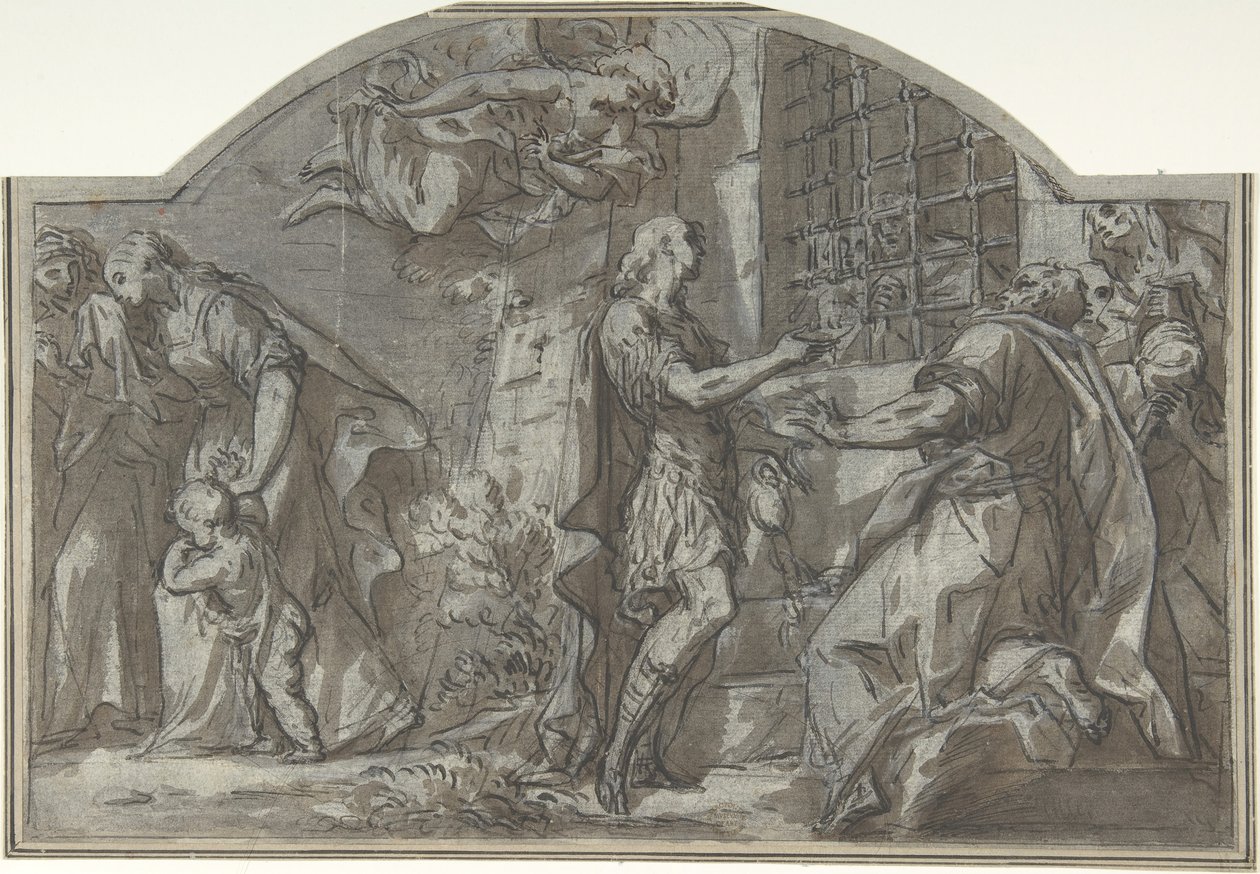 San Sebastiano esorta i prigionieri cristiani, 18° secolo da Unbekannt