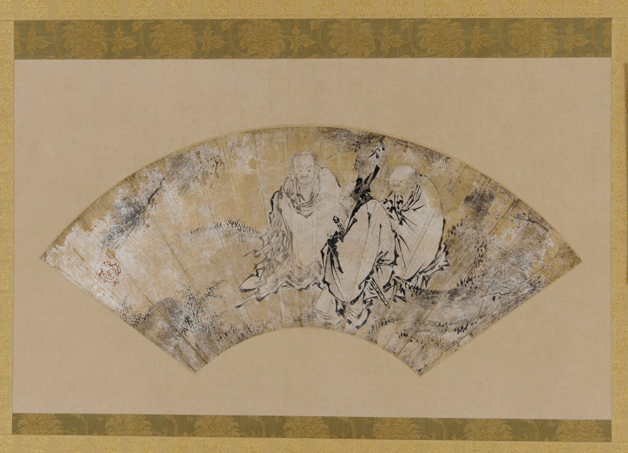 Sakyamuni, Confucio e Lao-tzu sotto un pino, periodo Muromachi, 1392-1568 da Unbekannt