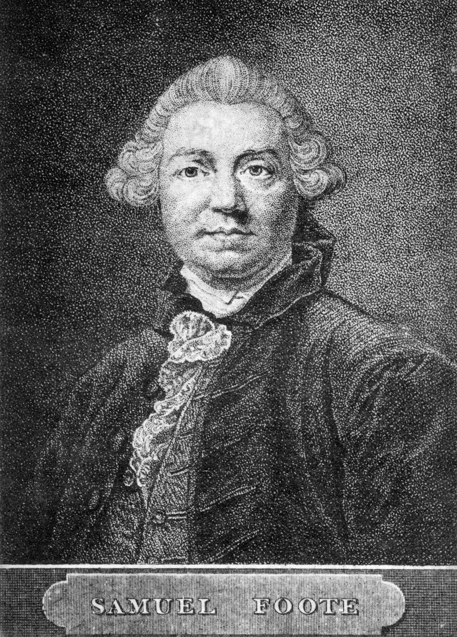 Samuel Foote, drammaturgo, attore e direttore teatrale inglese del XVIII secolo, 1886 da Unbekannt