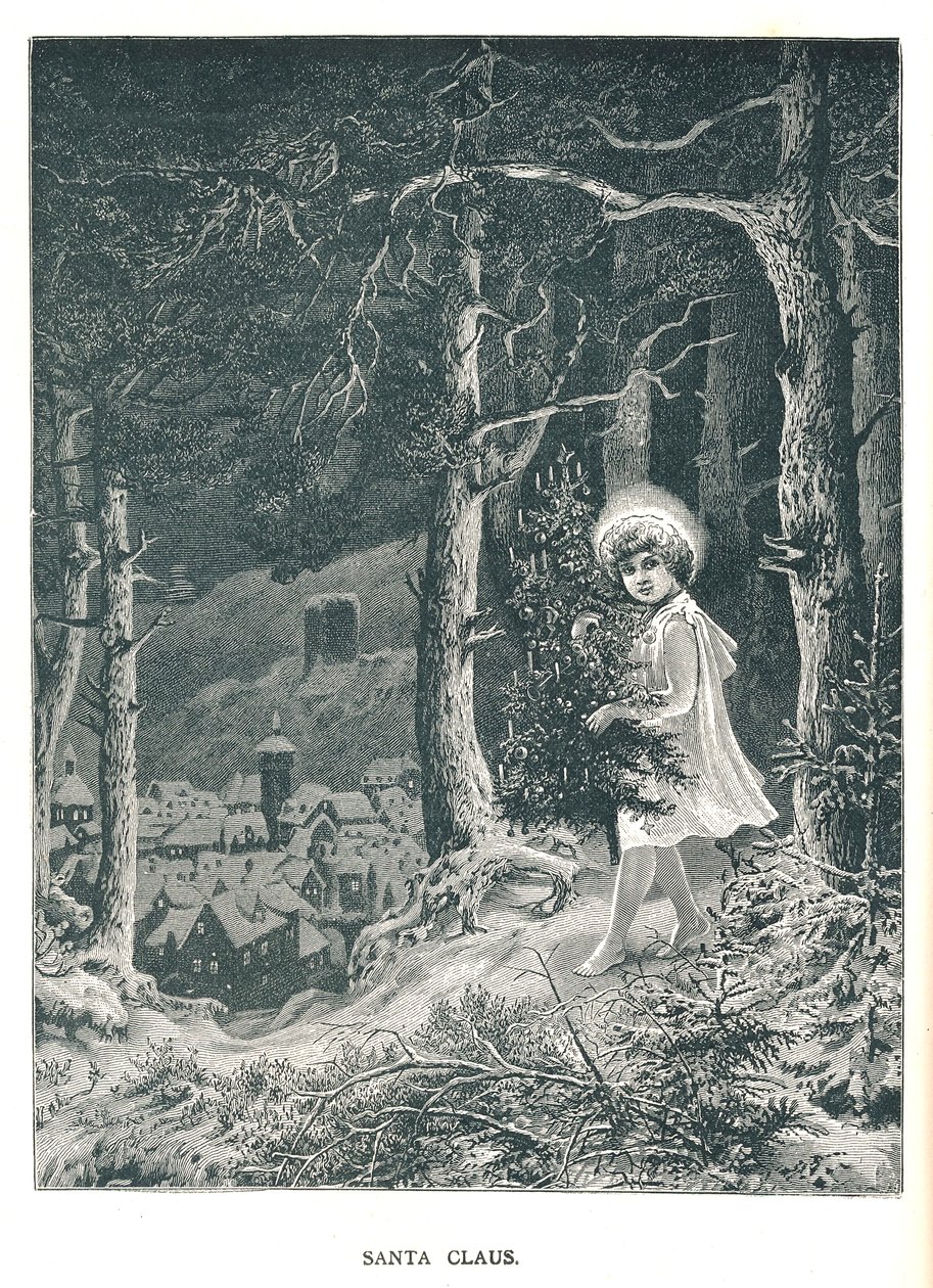 Babbo Natale. Illustrazione da The Strand Magazine gennaio-giugno 1891 da Unbekannt