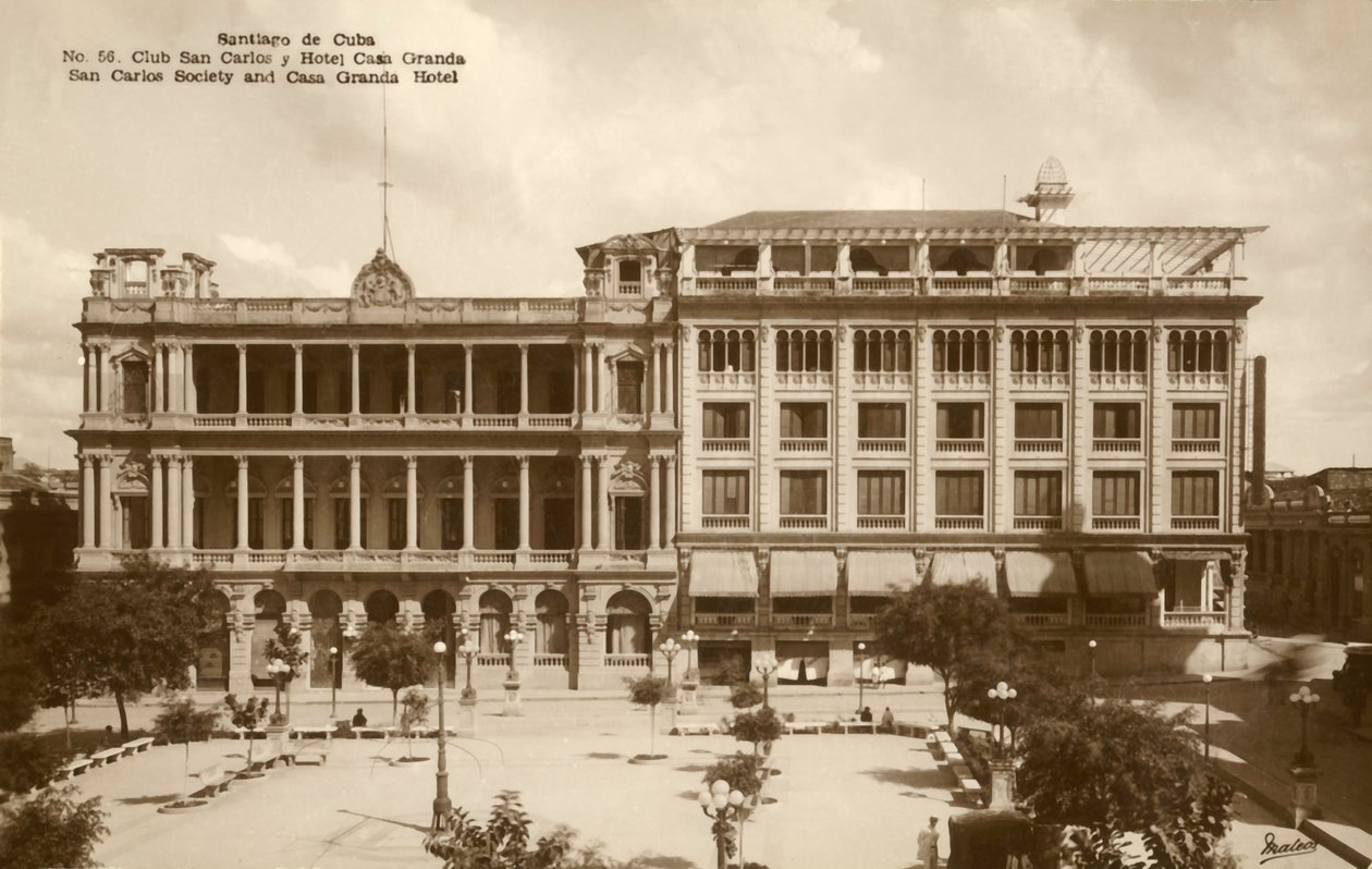 Santiago de Cuba - Società San Carlos e Hotel Casa Granda, c1920 da Unbekannt