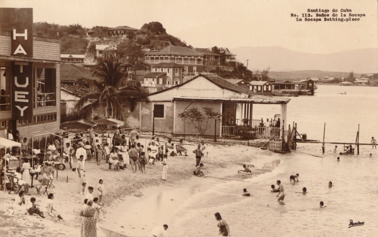 Santiago de Cuba. La Socapa luogo di balneazione, Cuba, c1900s da Unbekannt
