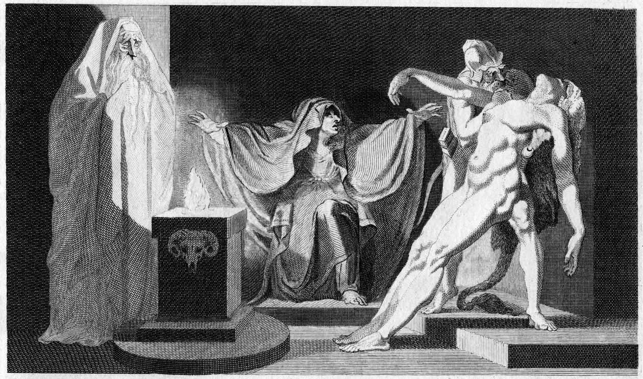 Saul e la strega di Endor, 1792 da Unbekannt
