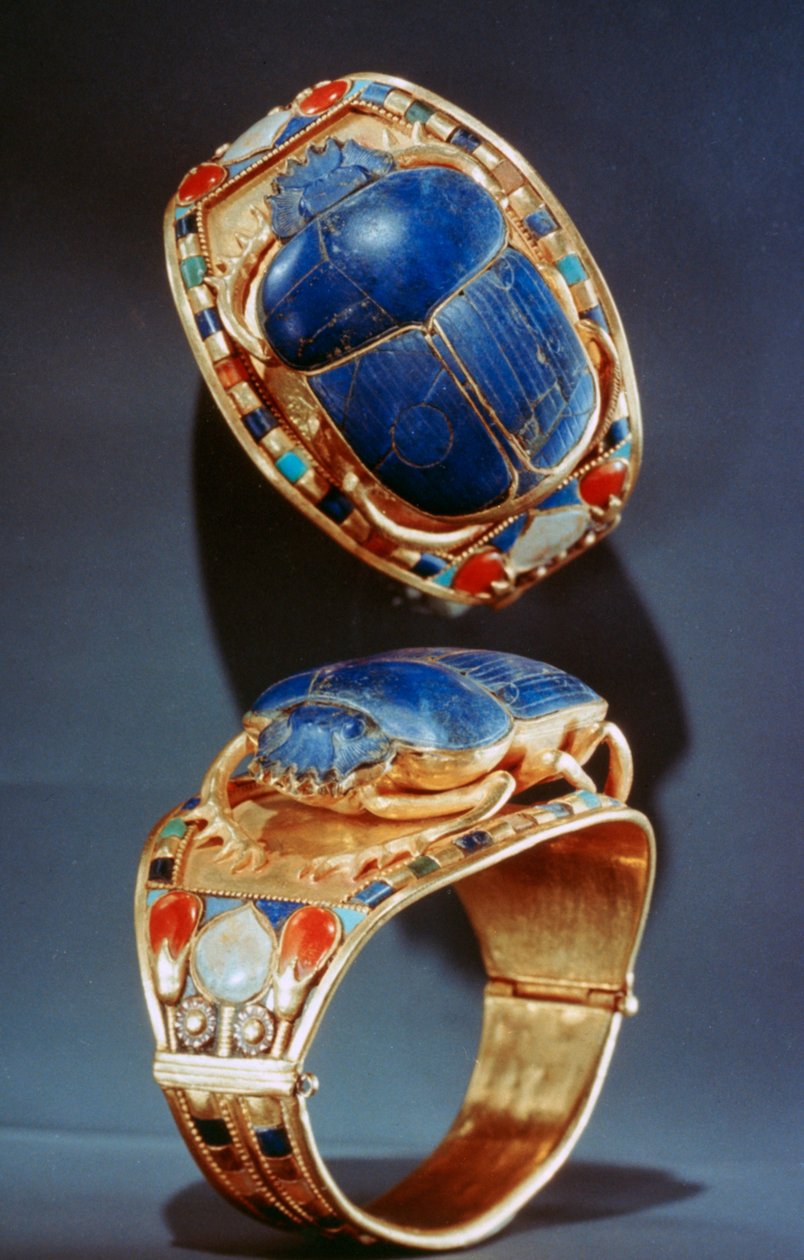 Bracciale con scarabeo dalla tomba di Tutankhamon da Unbekannt
