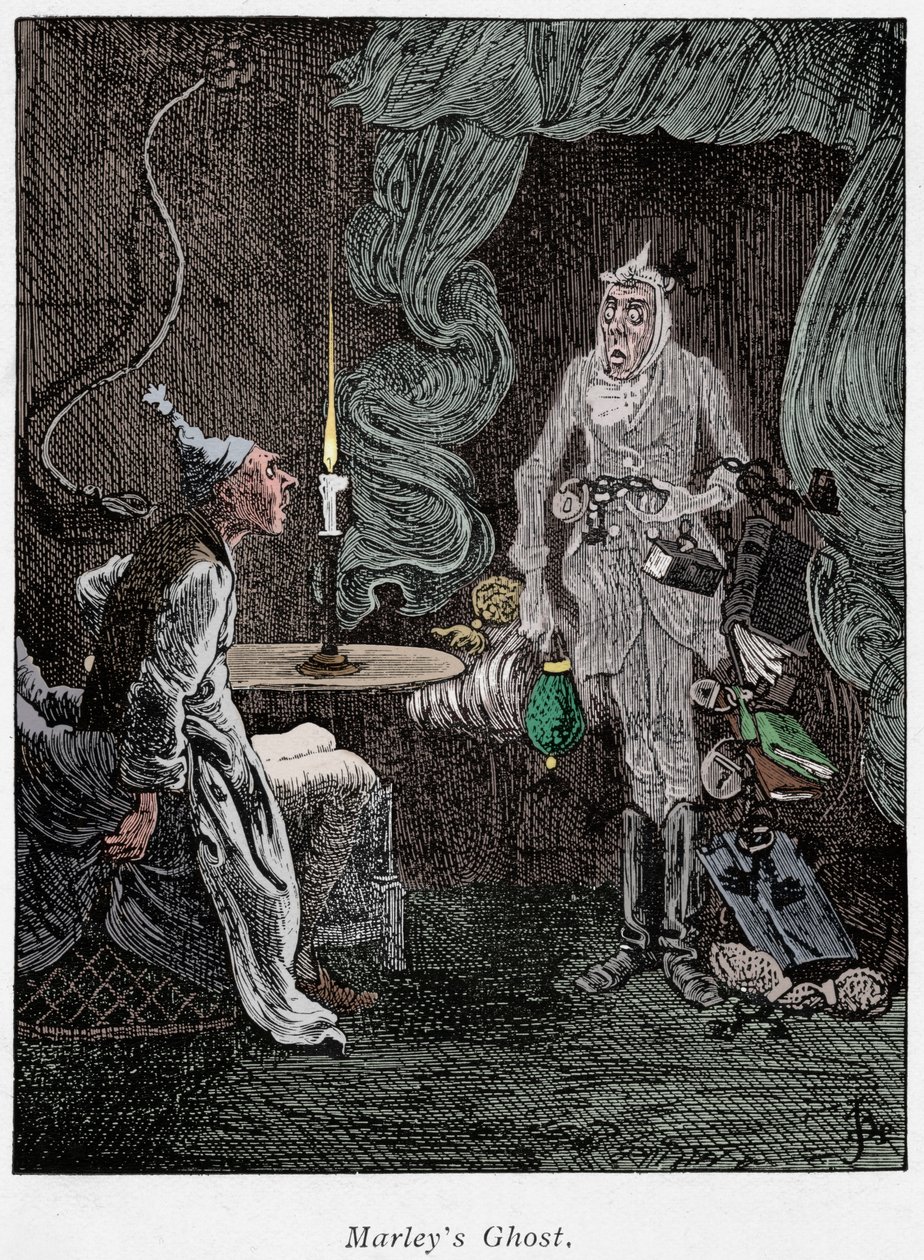 Scena da Un Canto di Natale di Charles Dickens, 1843 da Unbekannt