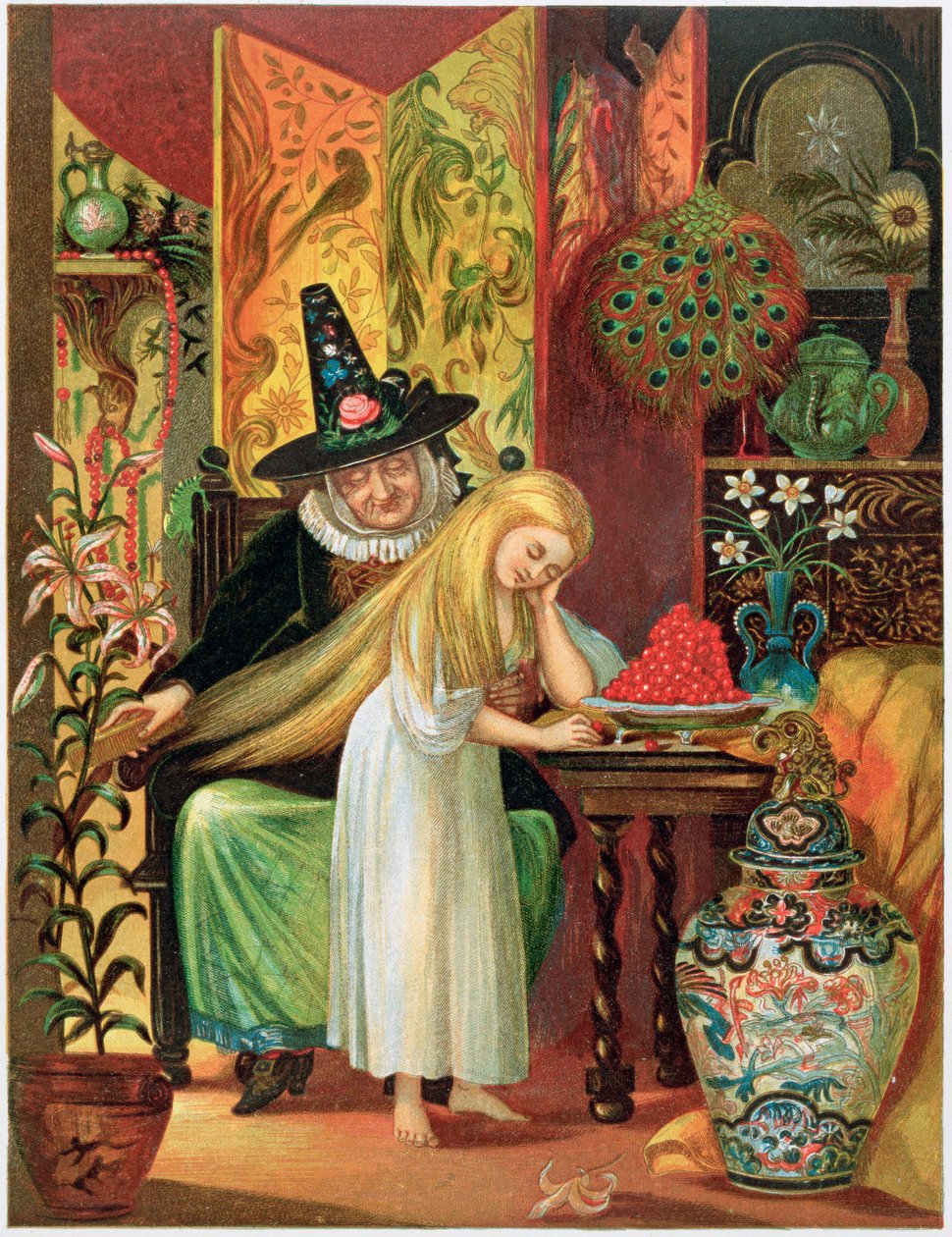 Scena dalla fiaba di Hans Christian Andersen, La Regina delle Nevi, 1872 da Unbekannt