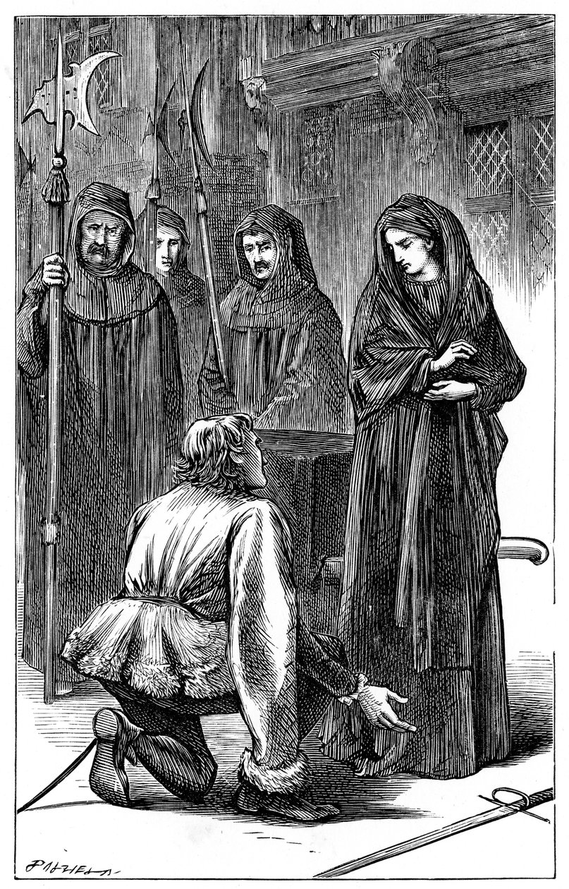 Scena da Riccardo III di Shakespeare, 1591 c1870 da Unbekannt
