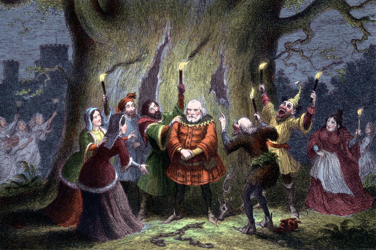 Scena da Le allegre comari di Windsor di Shakespeare, 1856-1858 da Unbekannt