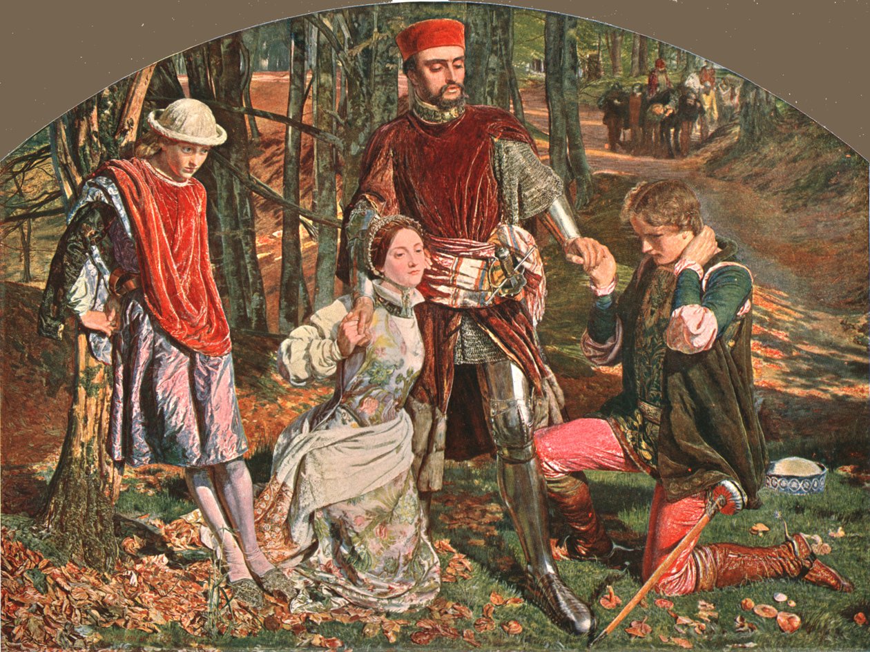 Scena da I due gentiluomini di Verona, 1851, c1902 da Unbekannt