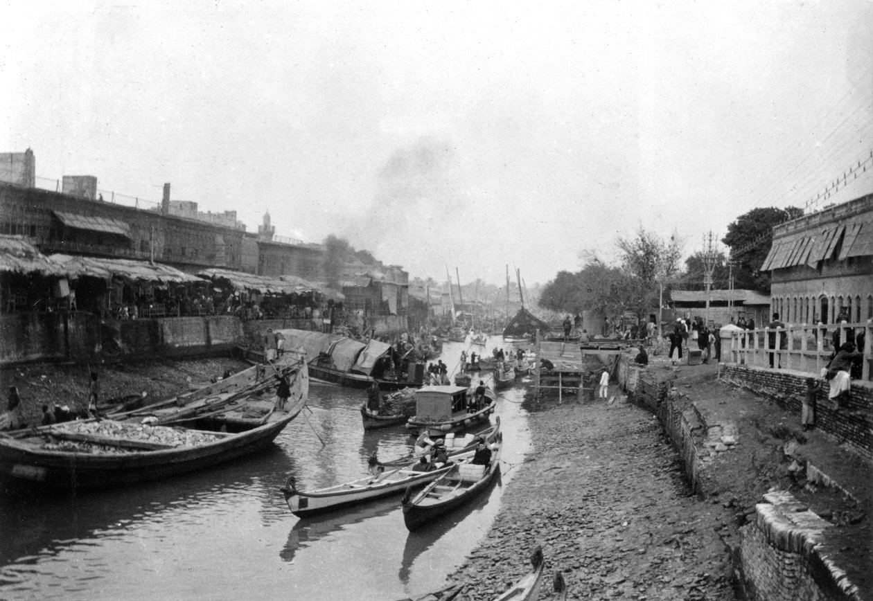 Scena dal ponte di Whitely, Ashar, Iraq, 1917-1919 da Unbekannt