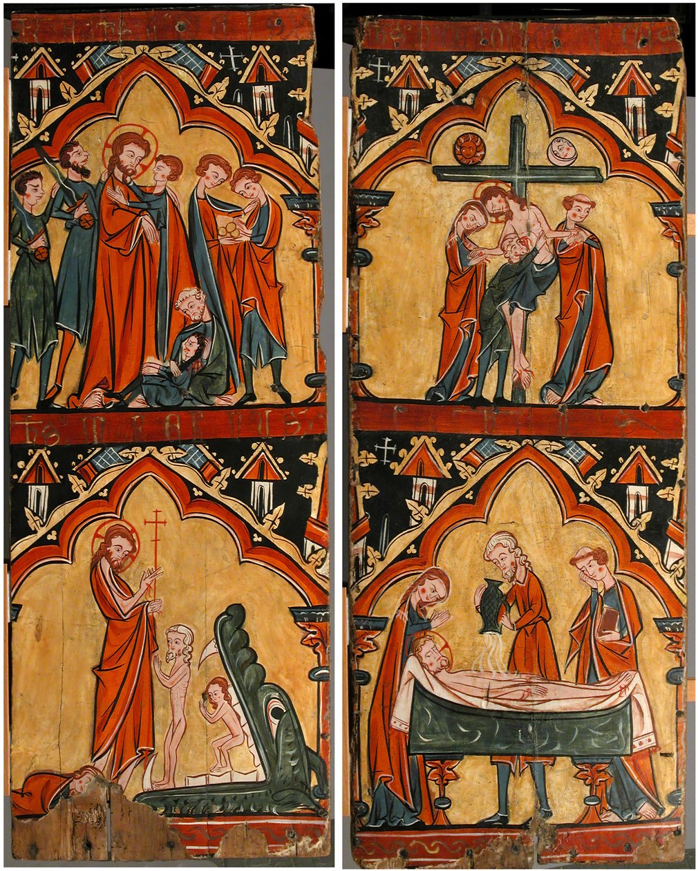 Scene della vita di Cristo: Arresto di Cristo, Cristo nel Limbo, Discesa dalla Croce..., XIII secolo da Unbekannt