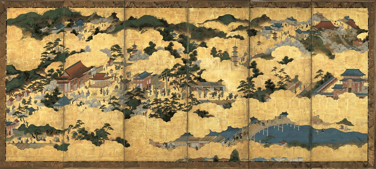 Scene dentro e intorno a Kyoto, ca 1690 da Unbekannt