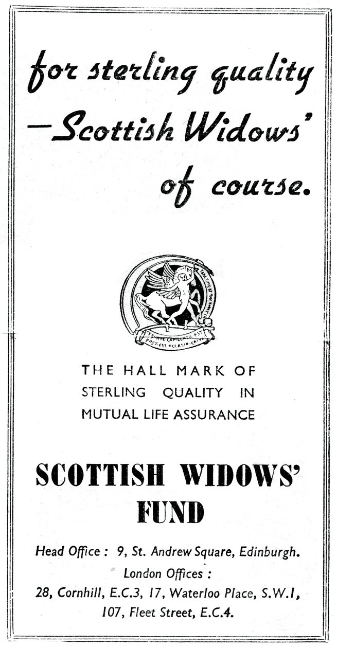 Scottish Widows Fund, 1938 da Unbekannt