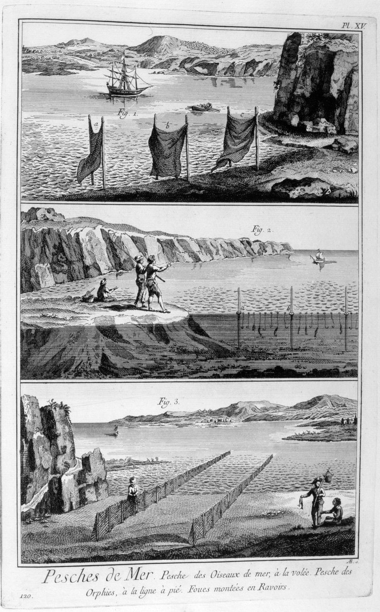 Pesca in mare, 1751-1777 da Unbekannt