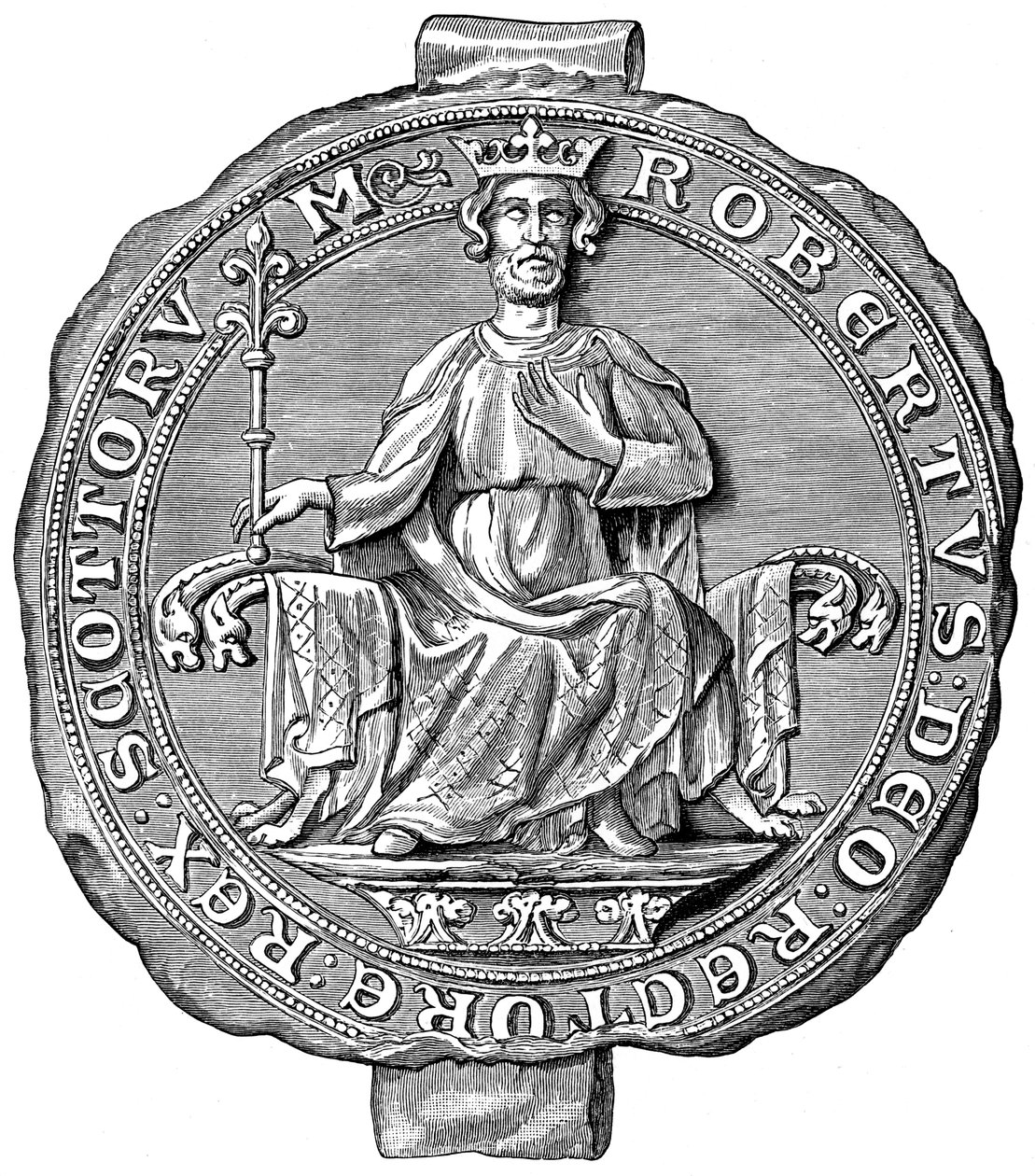 Sigillo di Robert the Bruce, Re di Scozia, XIV secolo 1892 da Unbekannt