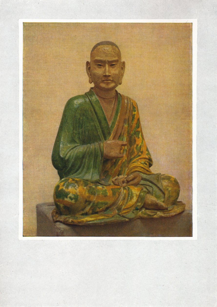 Figura seduta di un Lohan - Dinastia Tang, VII-X secolo d.C., 1936 da Unbekannt