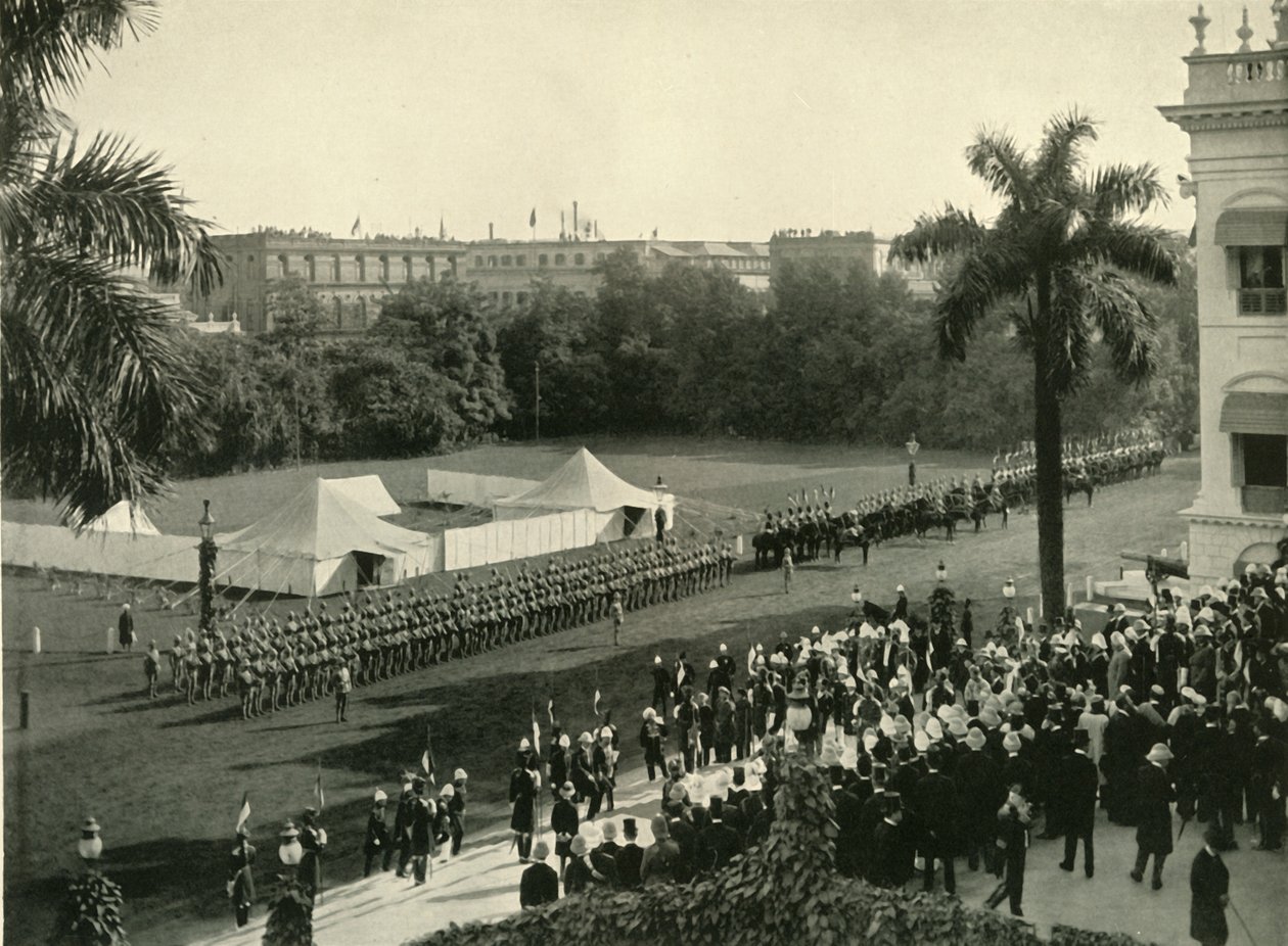 Secondo arrivo di Lord Curzon alla Government House, 1904 da Unbekannt