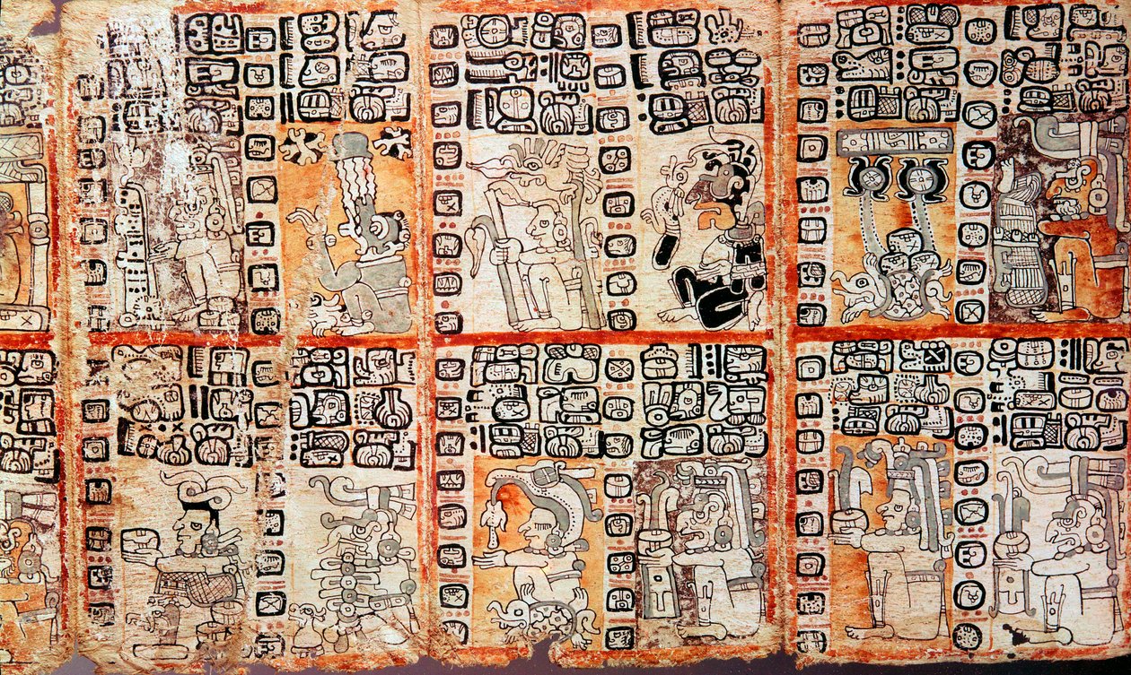 Sezione dal Codice Troano Maya, XV secolo da Unbekannt