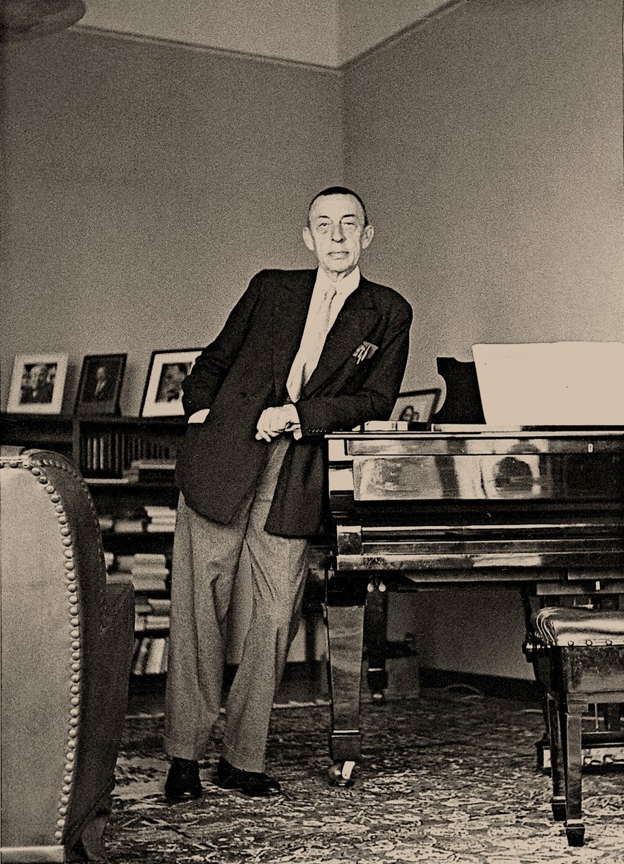 Sergei Rachmaninoff alla Villa Senar, 1939 da Unbekannt