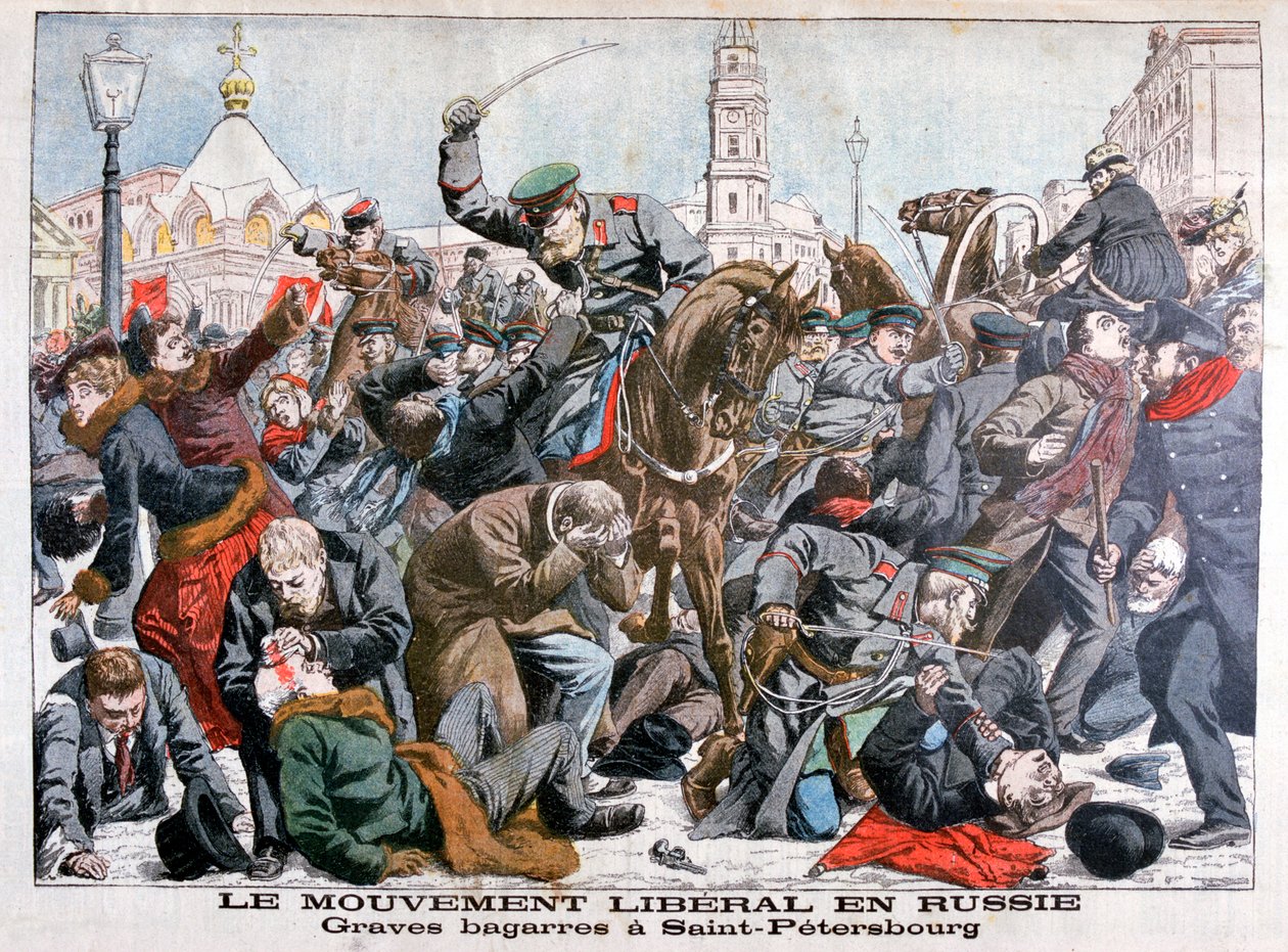 Combattimenti seri del Movimento Liberale in Russia, San Pietroburgo, 1904 da Unbekannt