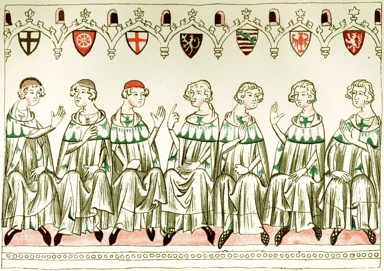 Sette Principi Elettori che votano per Enrico VII, Imperatore del Sacro Romano Impero da Unbekannt