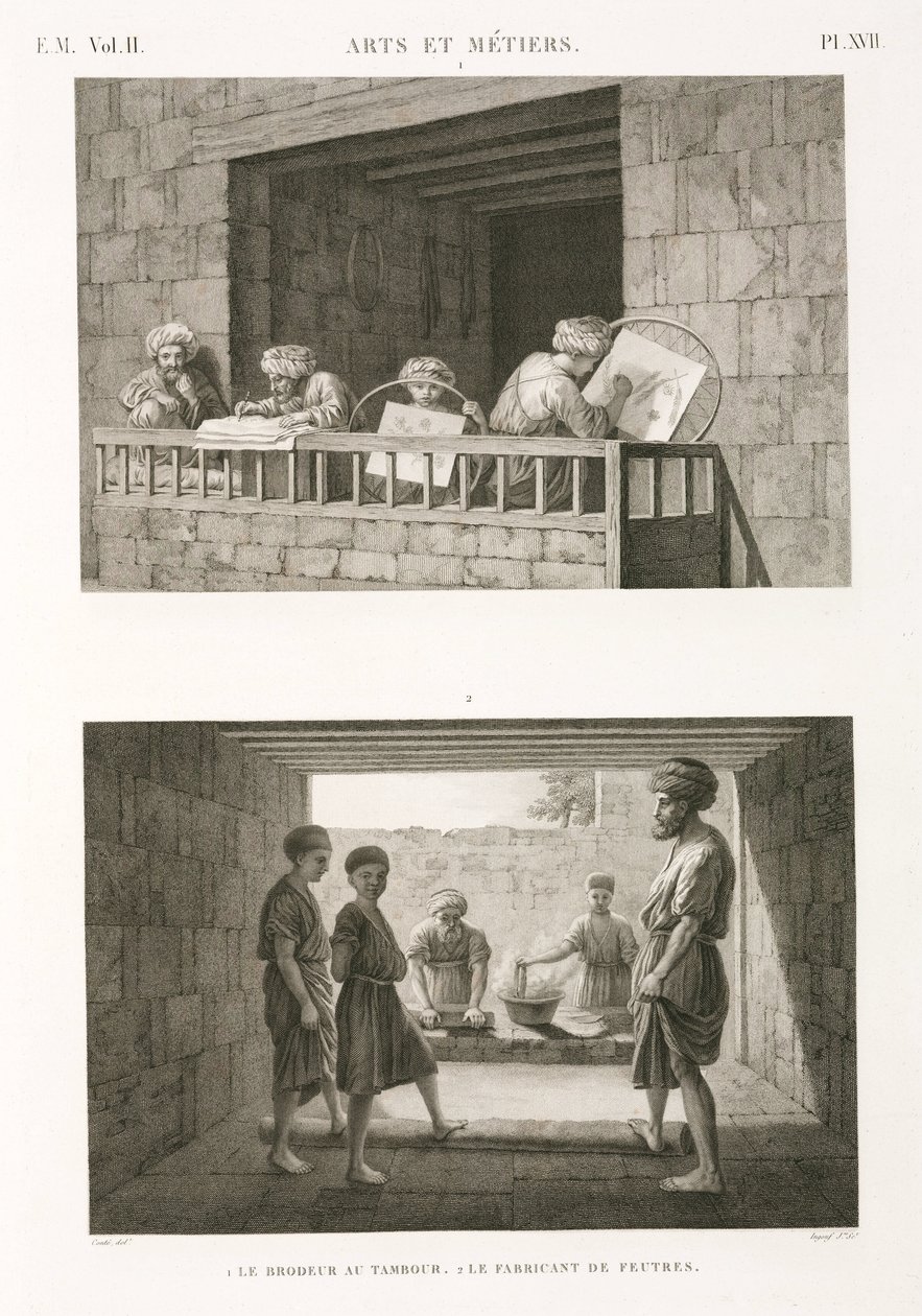 Ricamo e produzione di feltro, Egitto, c 1798 da Unbekannt