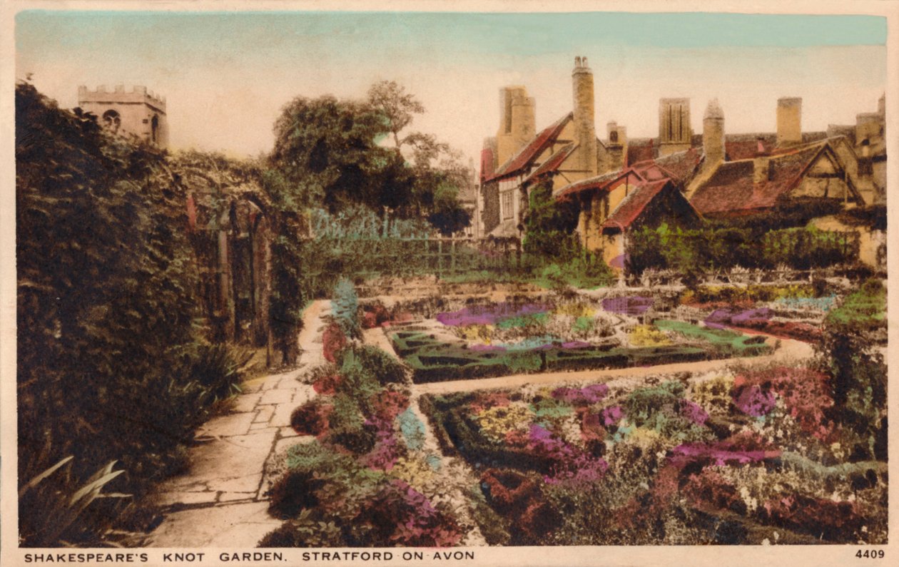 Il giardino a nodo di Shakespeare, Stratford-Upon-Avon, c1910 da Unbekannt