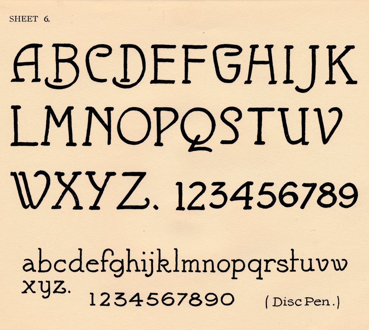 Foglio 6, da un portfolio di alfabeti, 1929 da Unbekannt