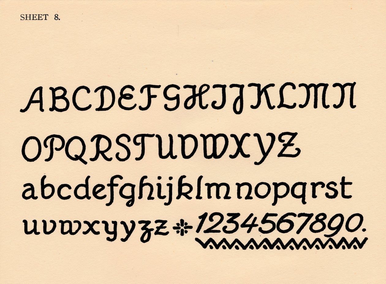 Foglio 8, da un portfolio di alfabeti, 1929 da Unbekannt