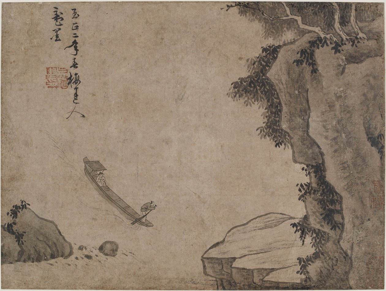 Rapide sotto alte scogliere, forse dinastia Yuan, XIV secolo da Unbekannt