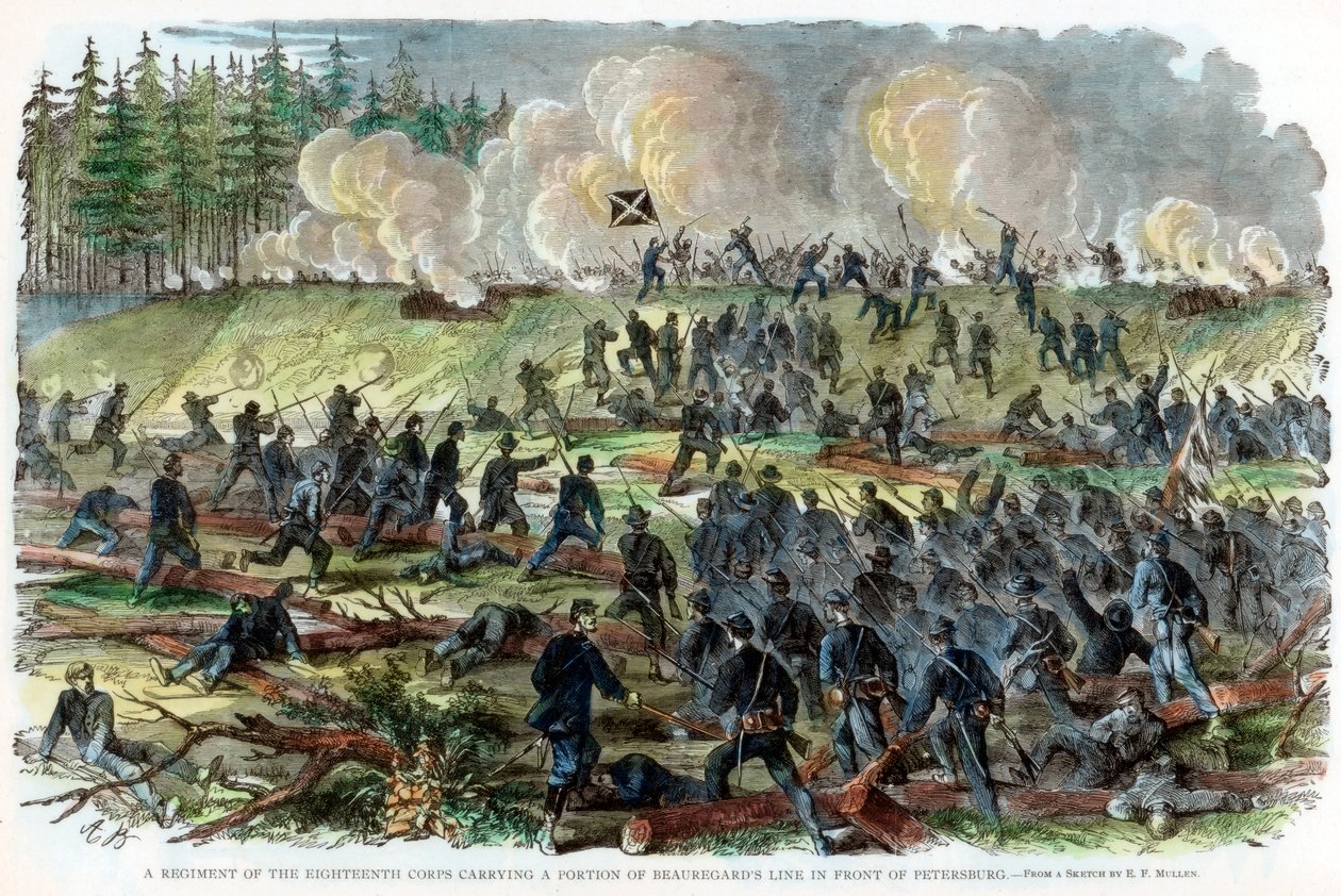 Assedio di Petersburg, Virginia, Guerra Civile Americana, c1864-c1865 da Unbekannt