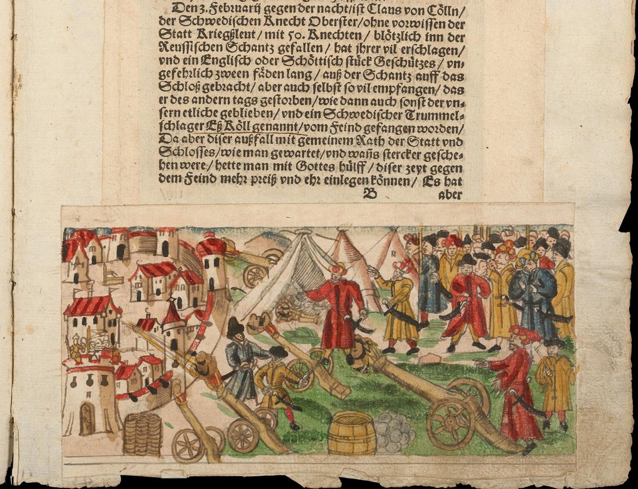 Assedio di Reval da parte dei russi nel 1578. Da Sammlung von Nachrichten di Johann Jakob Wick da Unbekannt