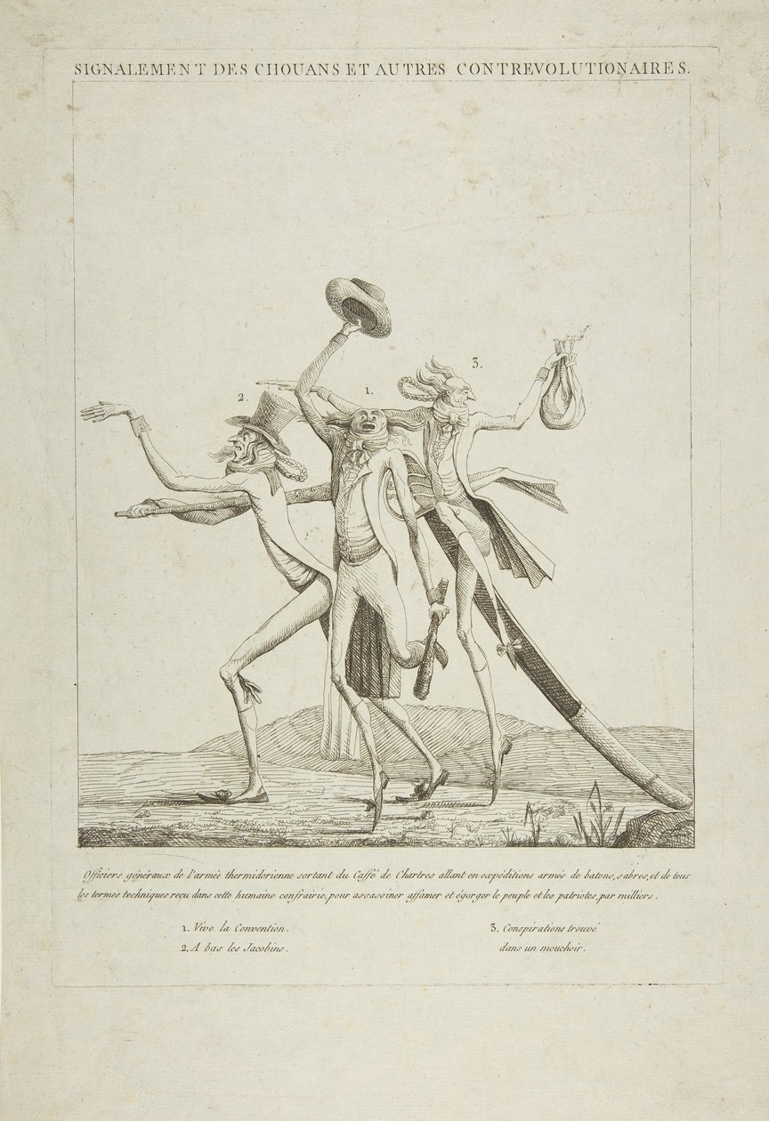 Segnalazione dei Chouans e altri controrivoluzionari, ca. 1793 da Unbekannt