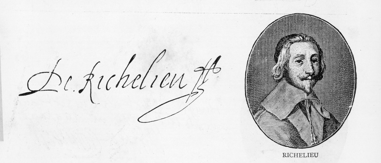 Firma del Cardinale Richelieu da Unbekannt