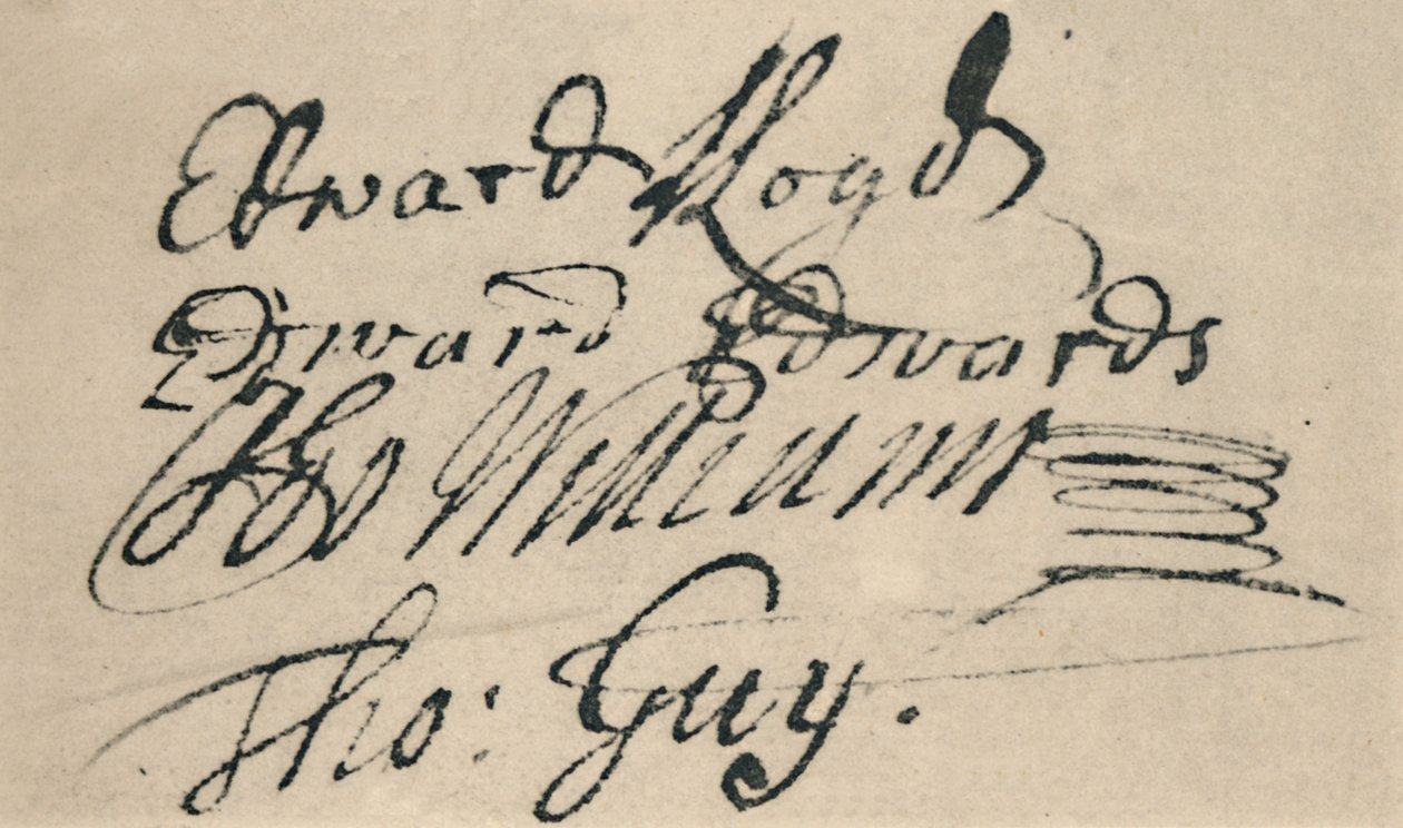Firma di Edward Lloyd, 1692, 1928 da Unbekannt