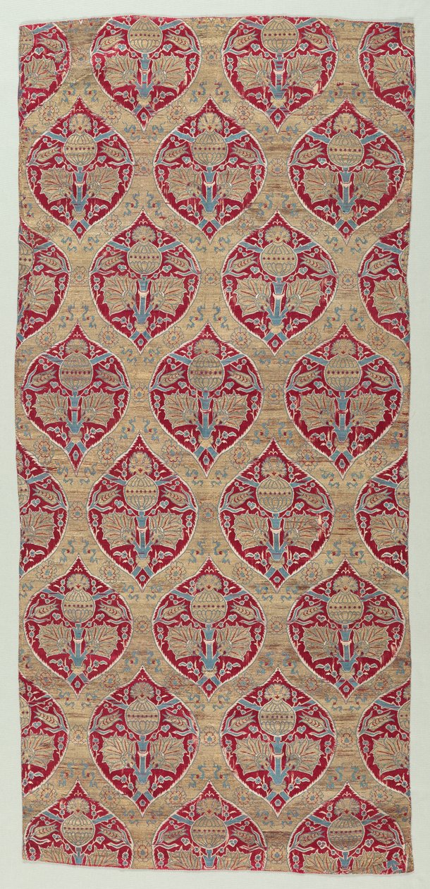 Frammenti di broccato di seta e oro, 1600-1650 da Unbekannt