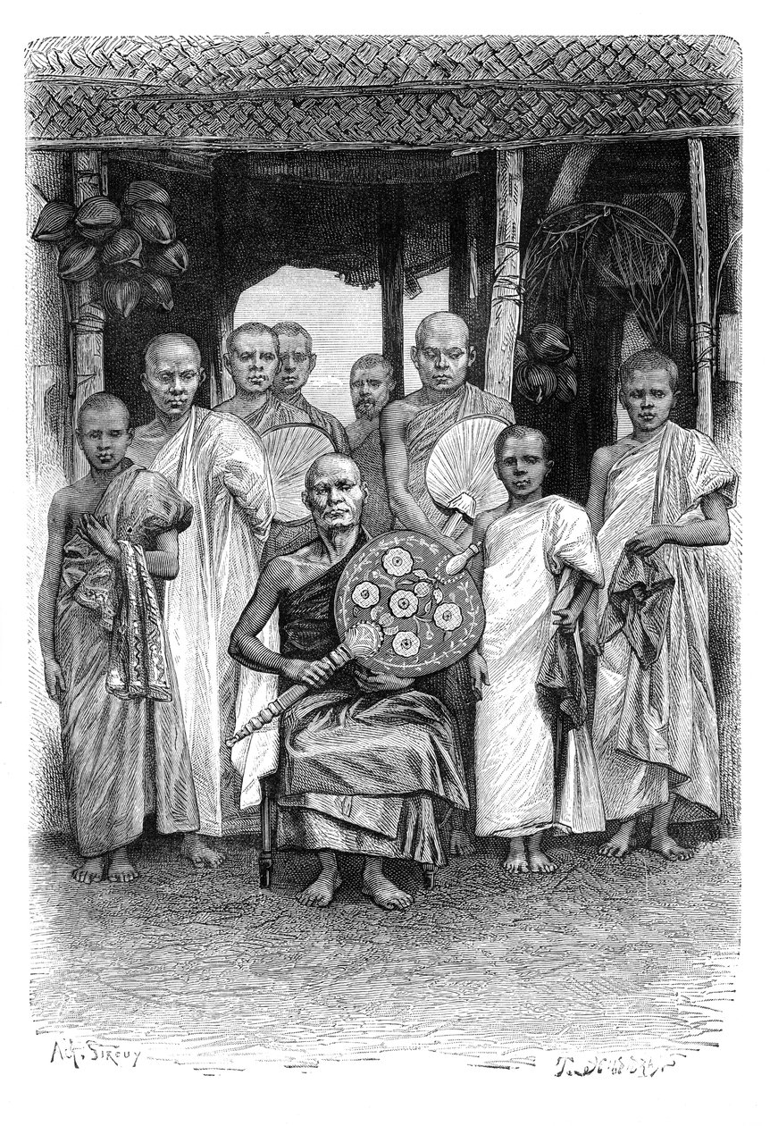 Sacerdoti buddisti singalesi, Sri Lanka, 1895 da Unbekannt