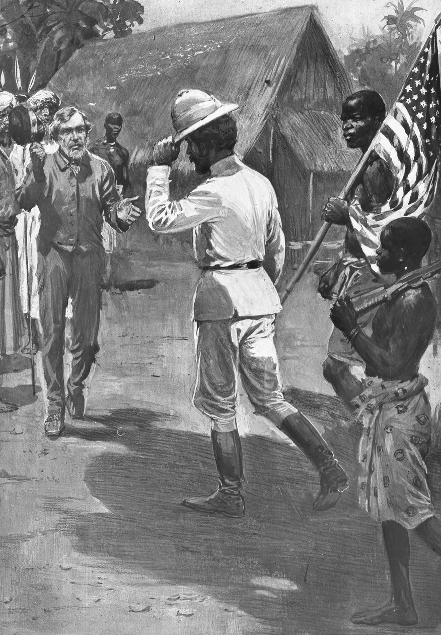 Sir Henry Morton Stanley incontra David Livingstone, Africa, 1871 da Unbekannt