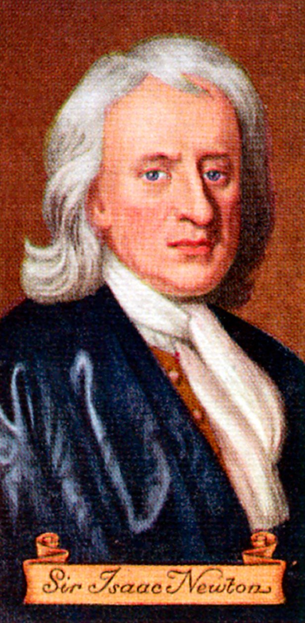 Sir Isaac Newton, da una serie di carte da sigarette, 1935 da Unbekannt