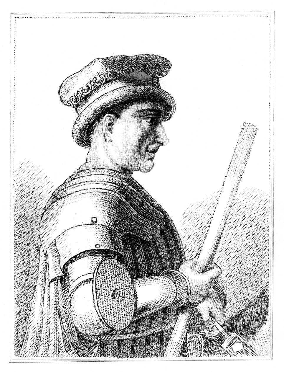 Sir John Hawkwood, mercenario inglese o condottiero in Italia nel XIV secolo, 1819 da Unbekannt