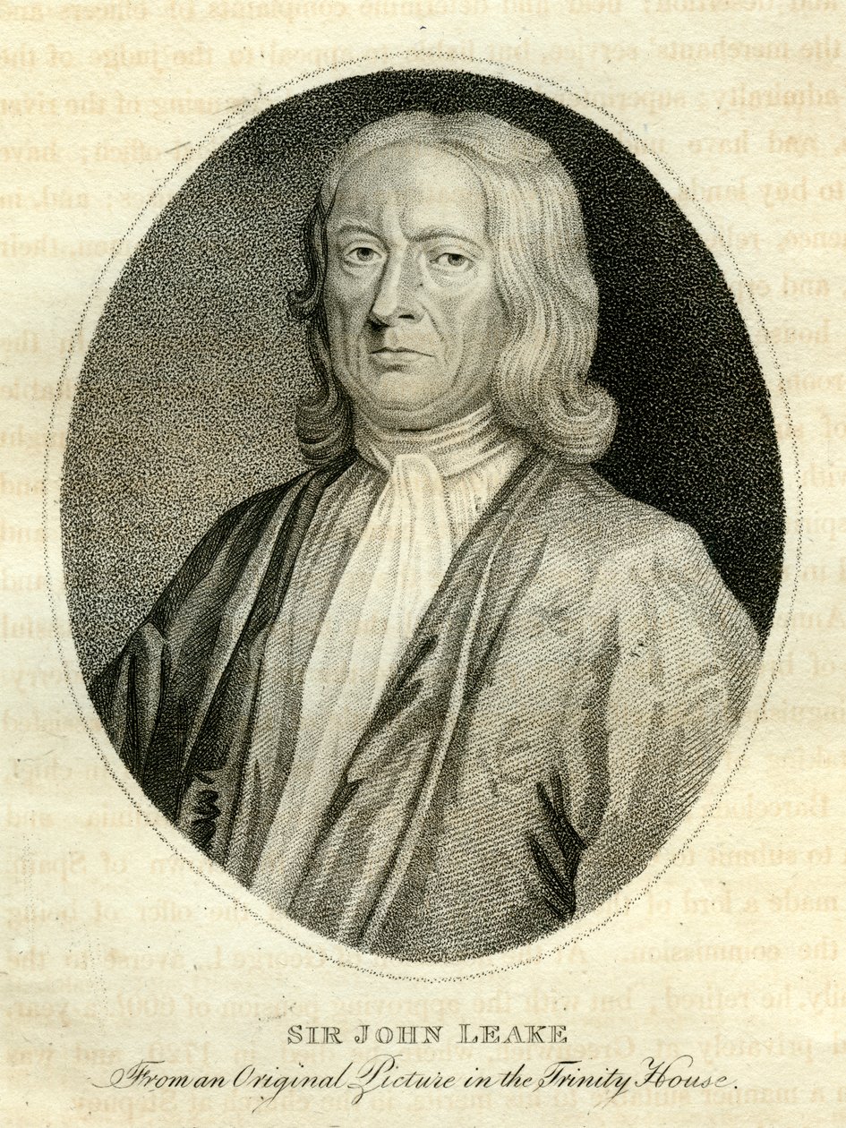 Sir John Leake, ammiraglio britannico, XVIII secolo da Unbekannt