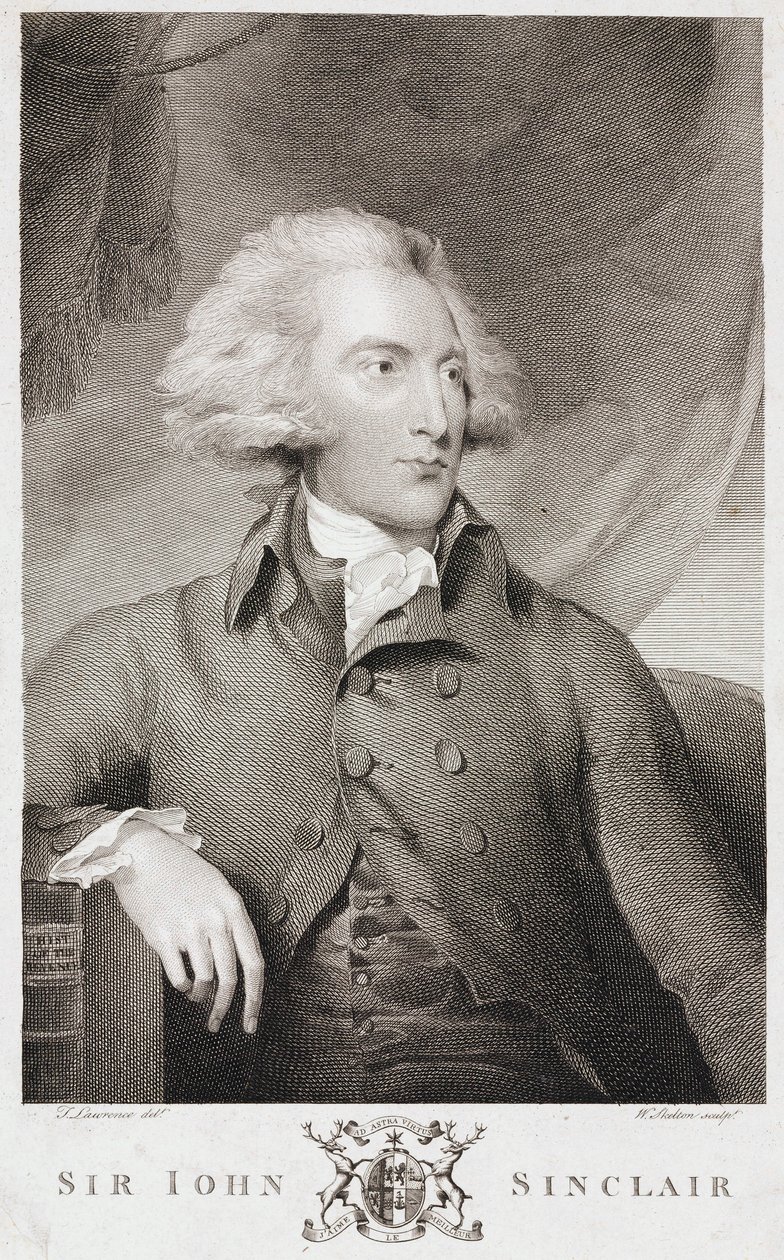 Sir John Sinclair, economista agricolo e statistico scozzese, c. 1790 da Unbekannt