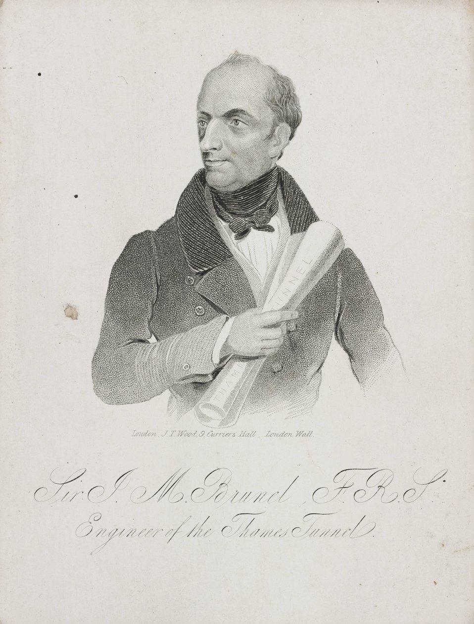 Sir Marc Isambard Brunel, ingegnere e inventore inglese nato in Francia, c 1810 da Unbekannt